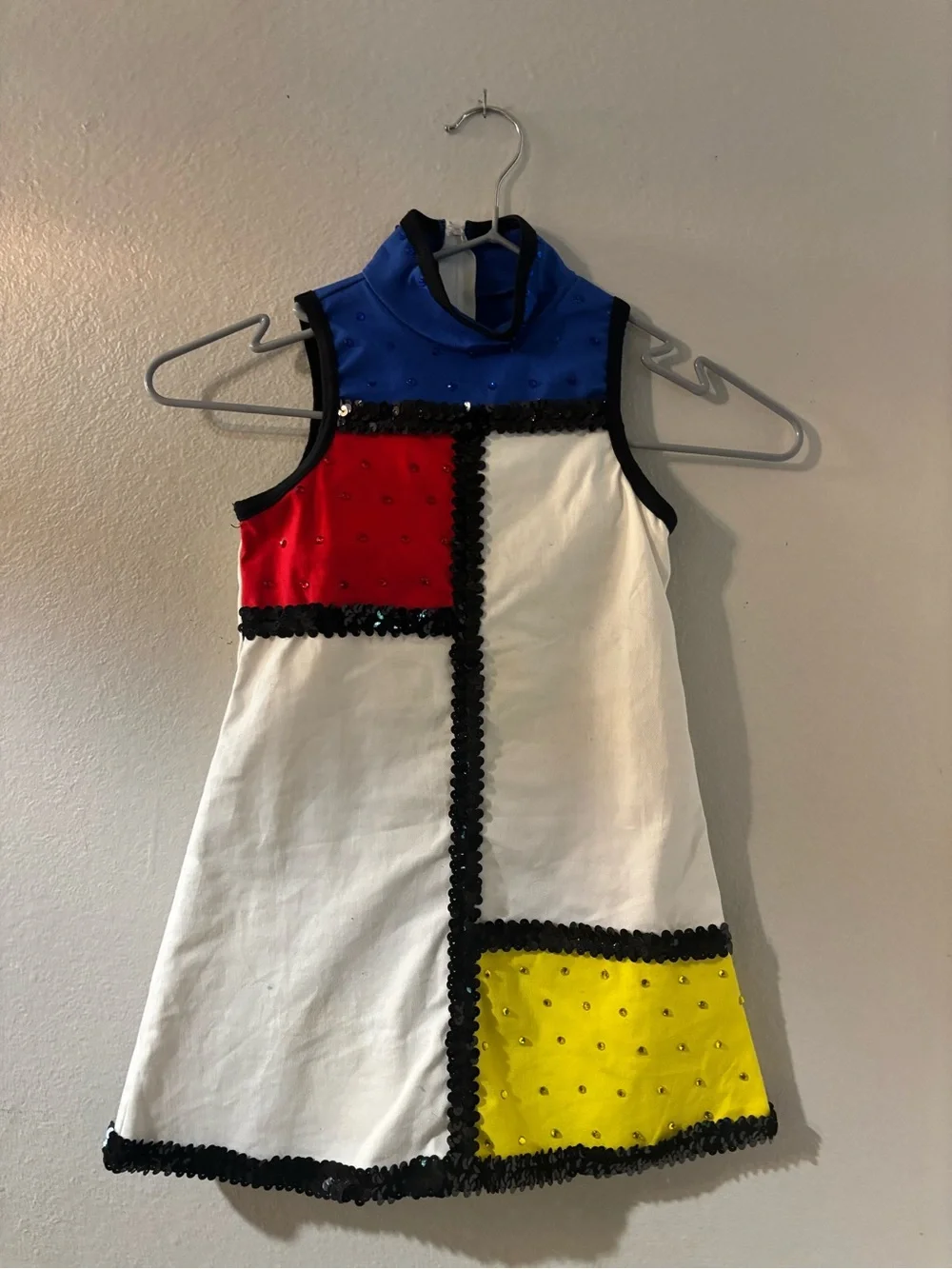 Weissman “Brick House” Colorblock Dance Costume Dress - Blue, Red, Yellow, White